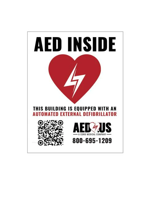 AED.us AED Inside Window Decal