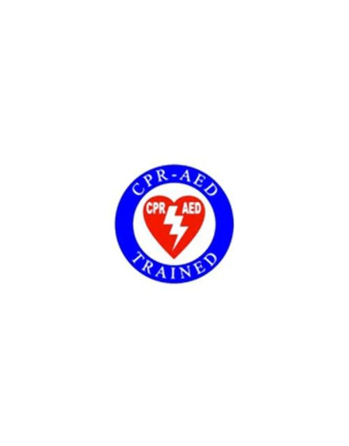 Defibtech “CPR-AED Trained” decal 2.25"