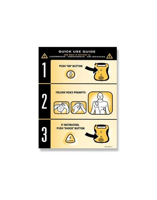 Defibtech Lifeline VIEW/ECG/PRO AED Quick Start Reference Card