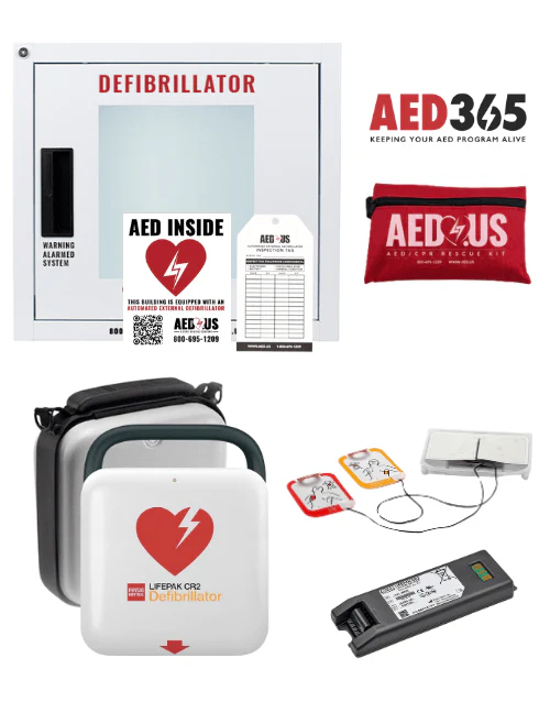 Physio-Control LIFEPAK CR2 AED Sports & Athletics Value Package